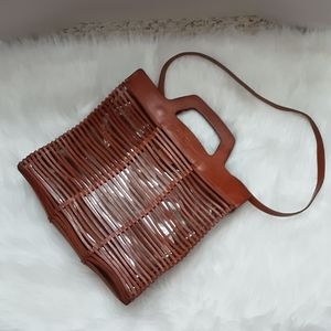 Salvatore Ferragamo Leather Cutout tote